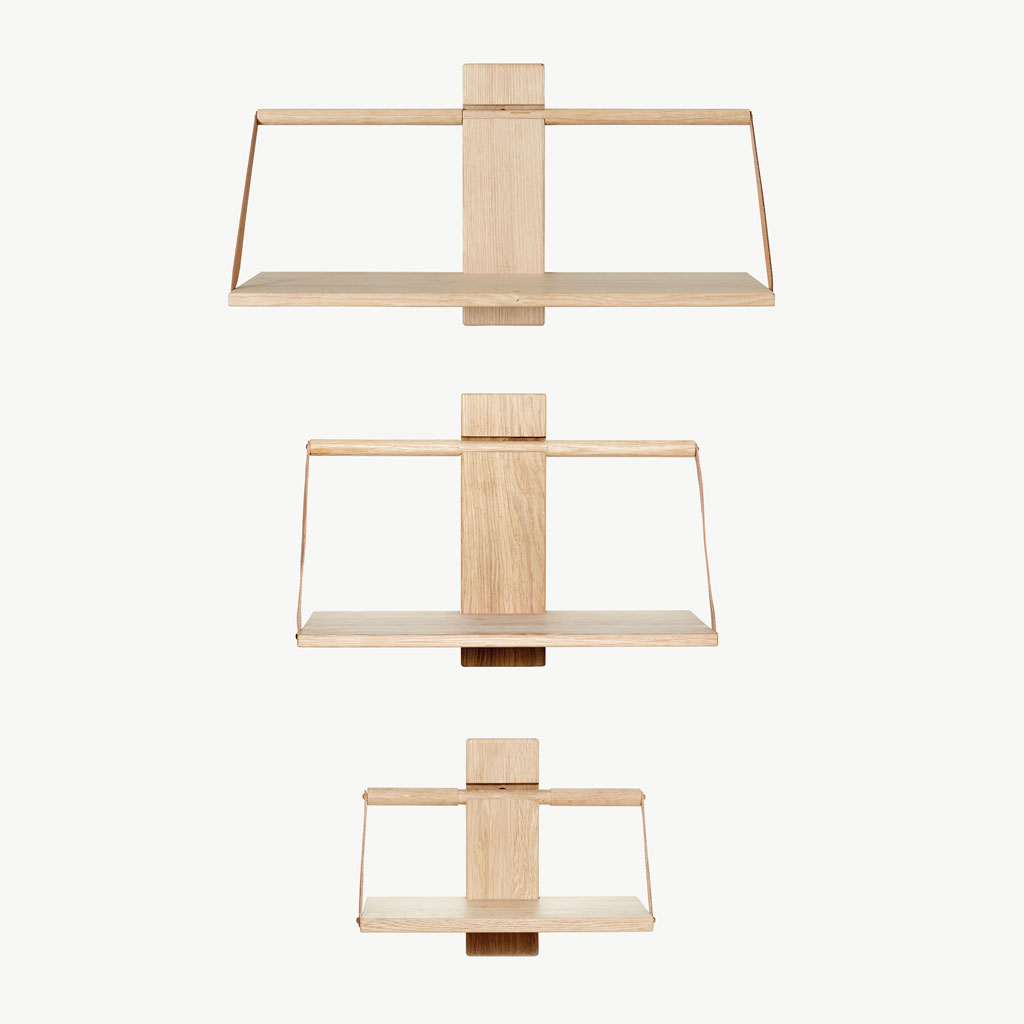 Andersen Furniture - Wood Wall Shelf - Wandregal aus Holz mit Leder