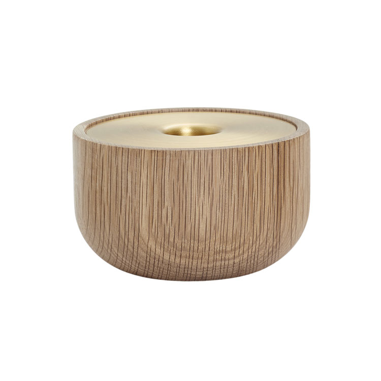 Andersen - Oak Nordic - Kerzen- und Teelichthalter aus Holz und Messing
