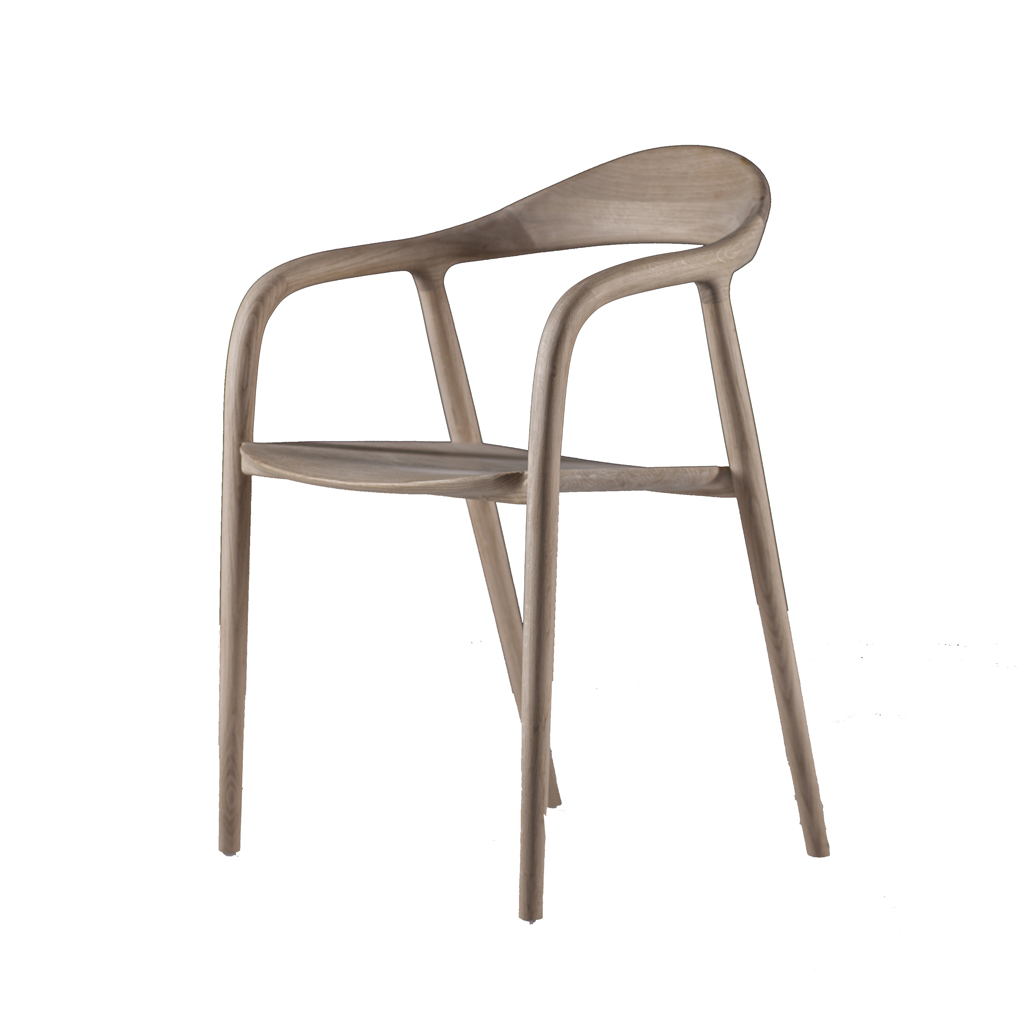 Artisan - Neva - moderner Armlehnstuhl aus Holz mit - ohne Polstersitz