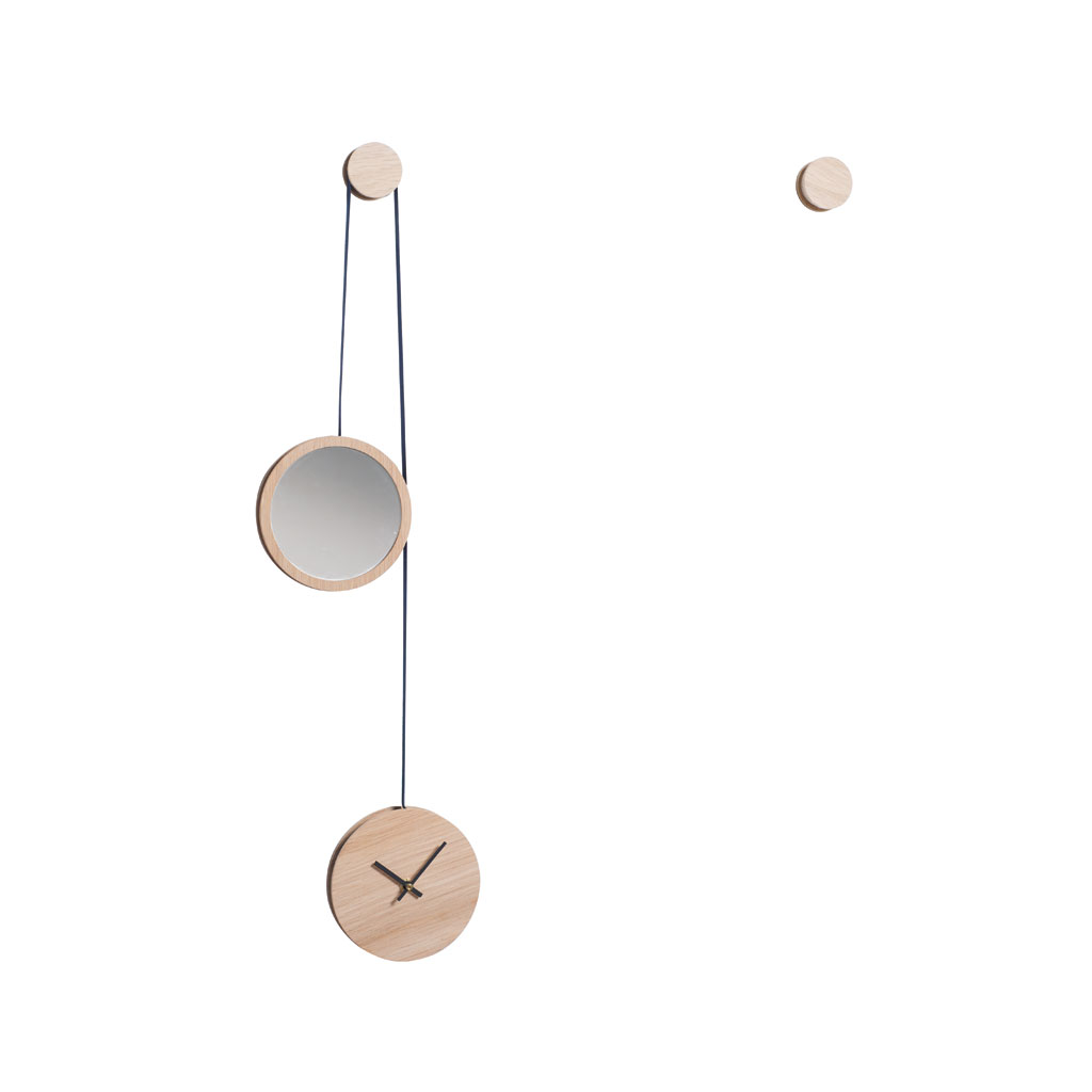 Drugeot Manufacture - Pendule - Design Wanduhr und Spiegel als Pendel