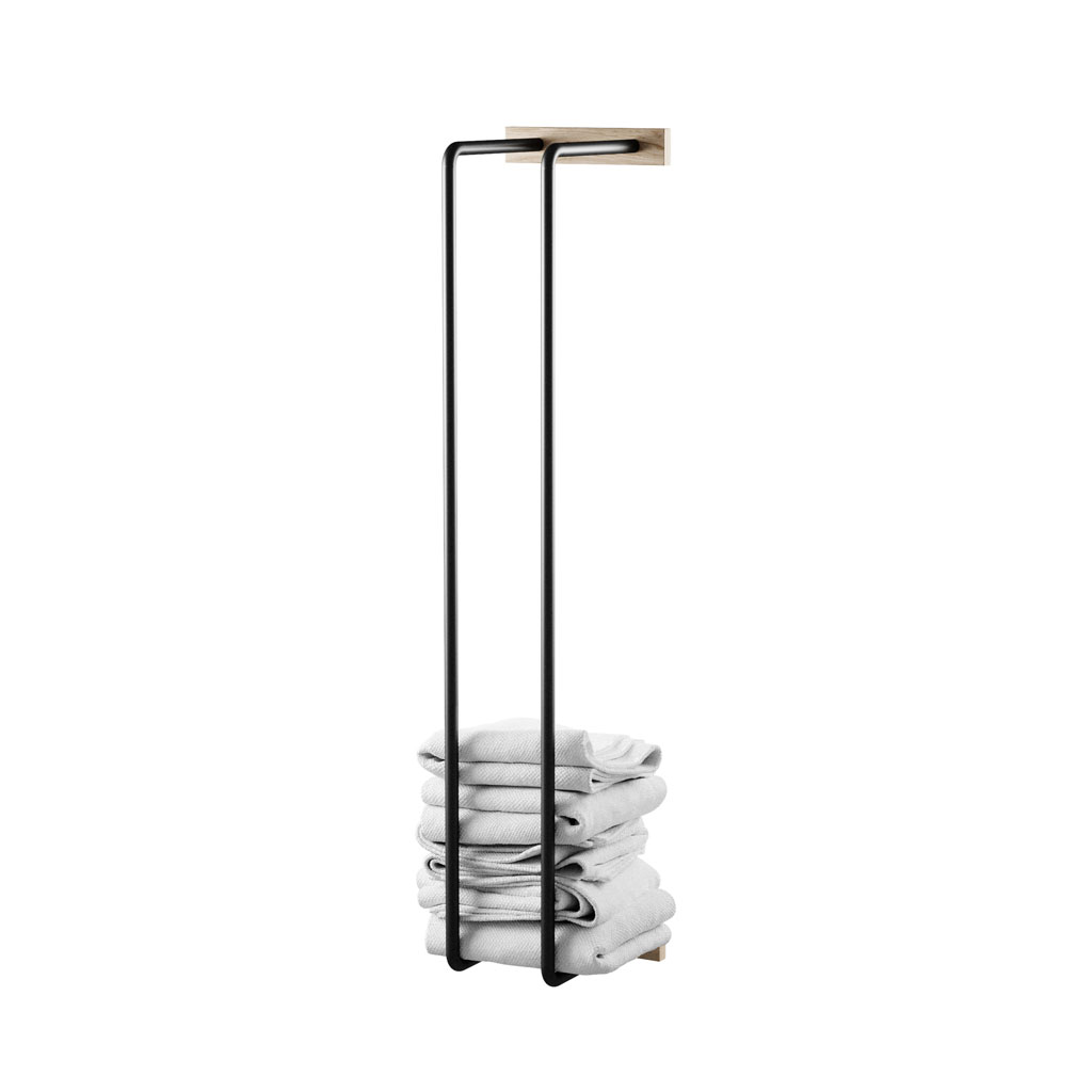EKTA Living - Bathroom Rack - Design Handtuchhalter aus Holz und Metall