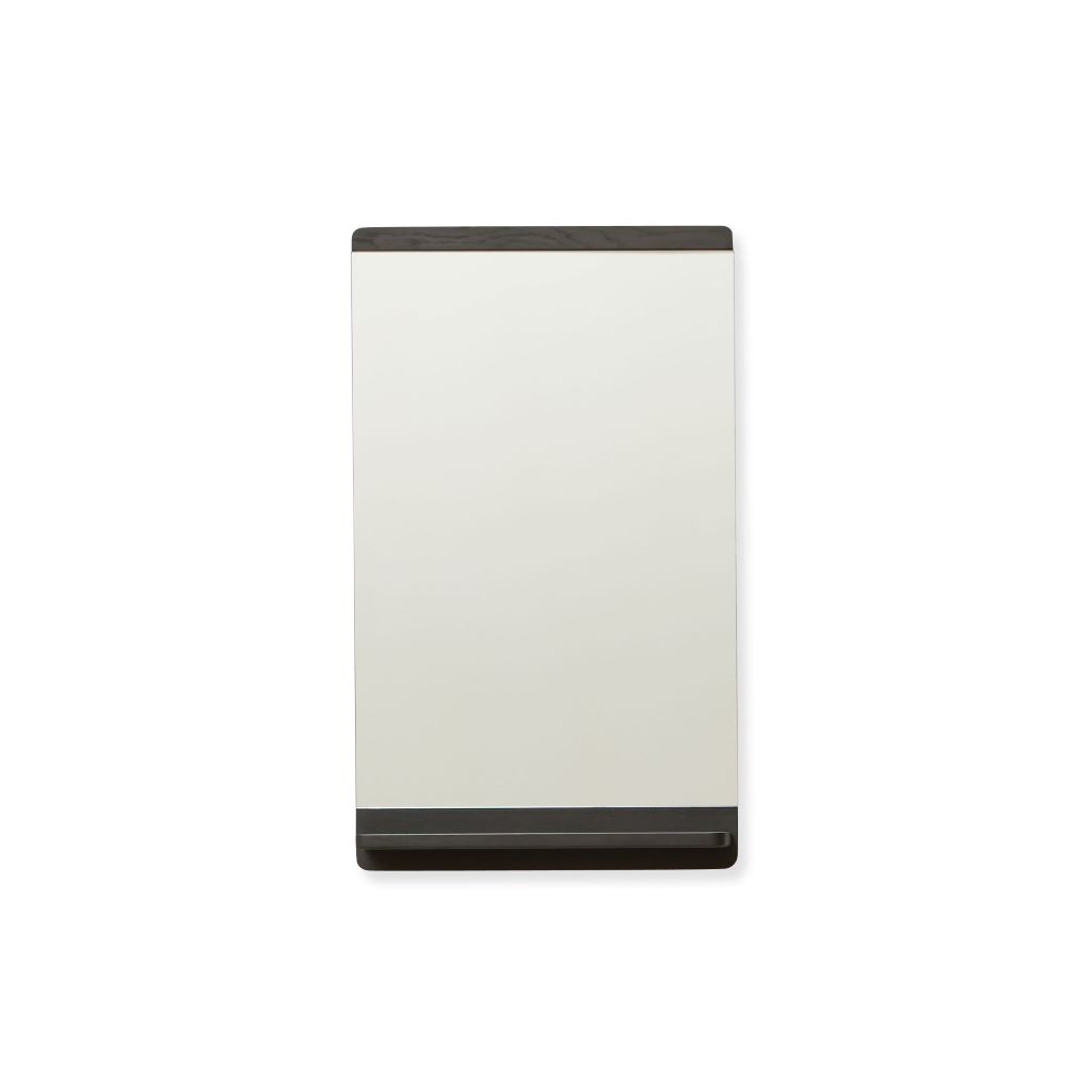 Form und Refine - Rim Mirror - Wandspiegel aus Eichenholz mit Ablage