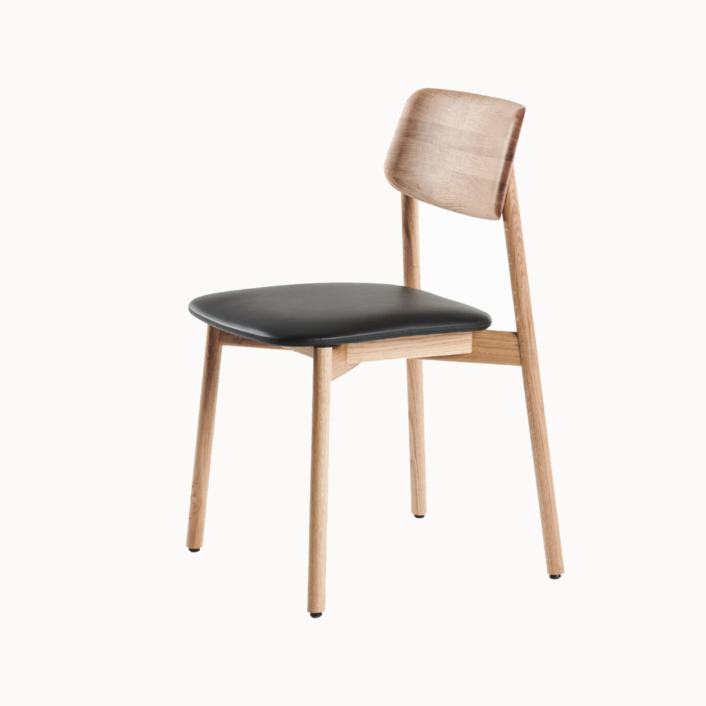 Insan - Kit - gepolsterter Stuhl aus Holz mit Leder- oder Stoffbezug