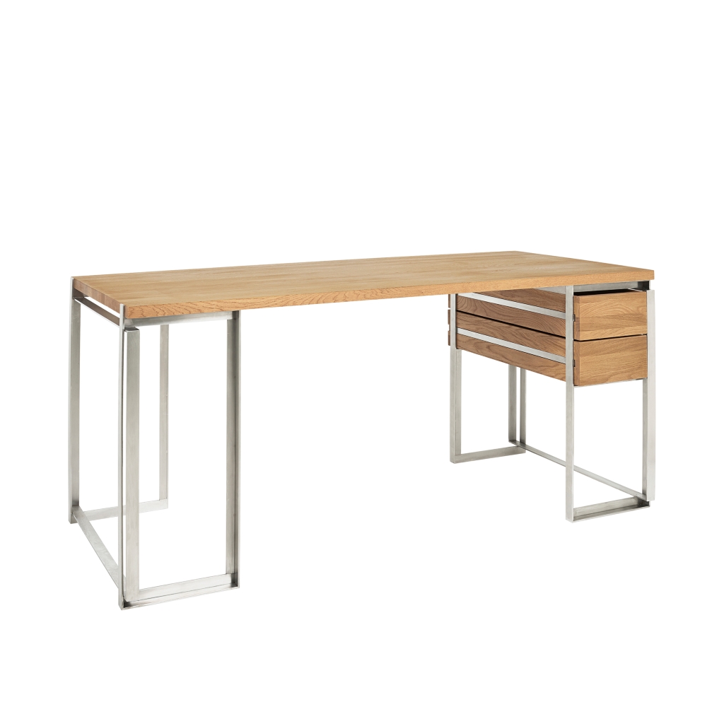 Kristina Dam - Outline Desk - Design Schreibtisch aus Holz und Edelstahl