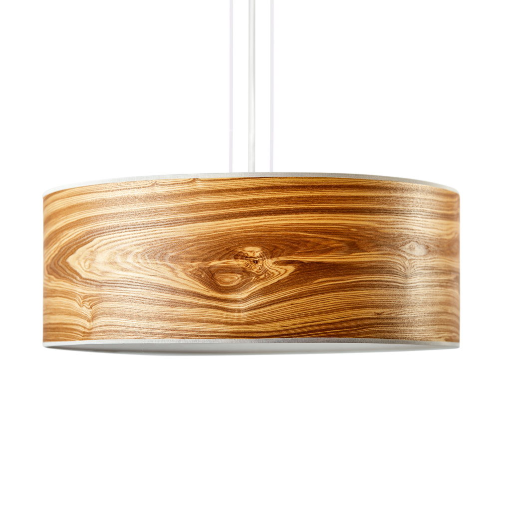 LeuchtNatur - Discus - runde Design Hängeleuchte aus Echtholzfurnier
