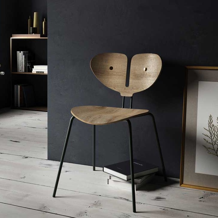 Nordic Tales - Moth Chair - edler Designer Holzstuhl mit Metallgestell