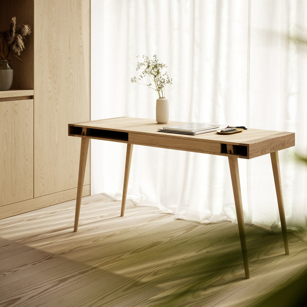 Nordic Tales - Poet Desk - moderner Design Schreibtisch aus Eichenholz