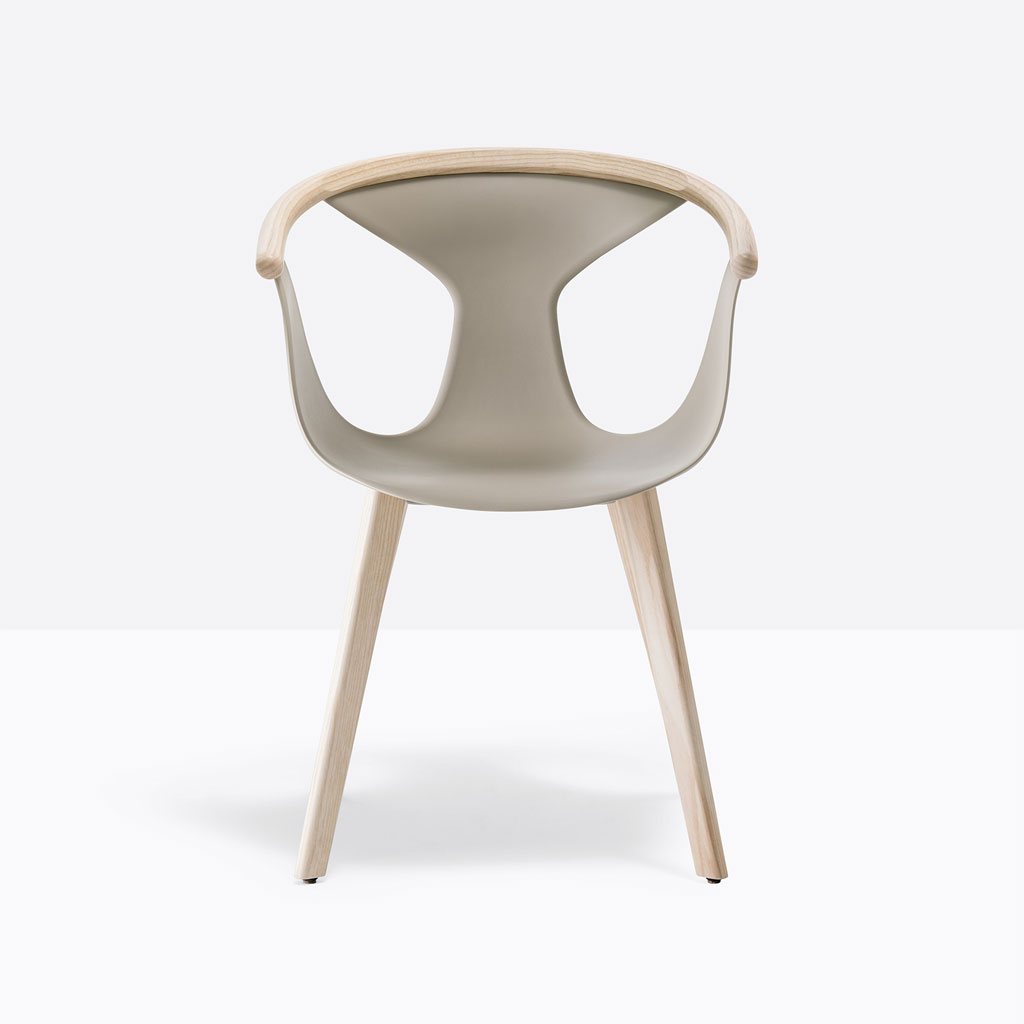Pedrali - Fox - Design Armlehnstuhl für Esszimmer mit Holzgestell