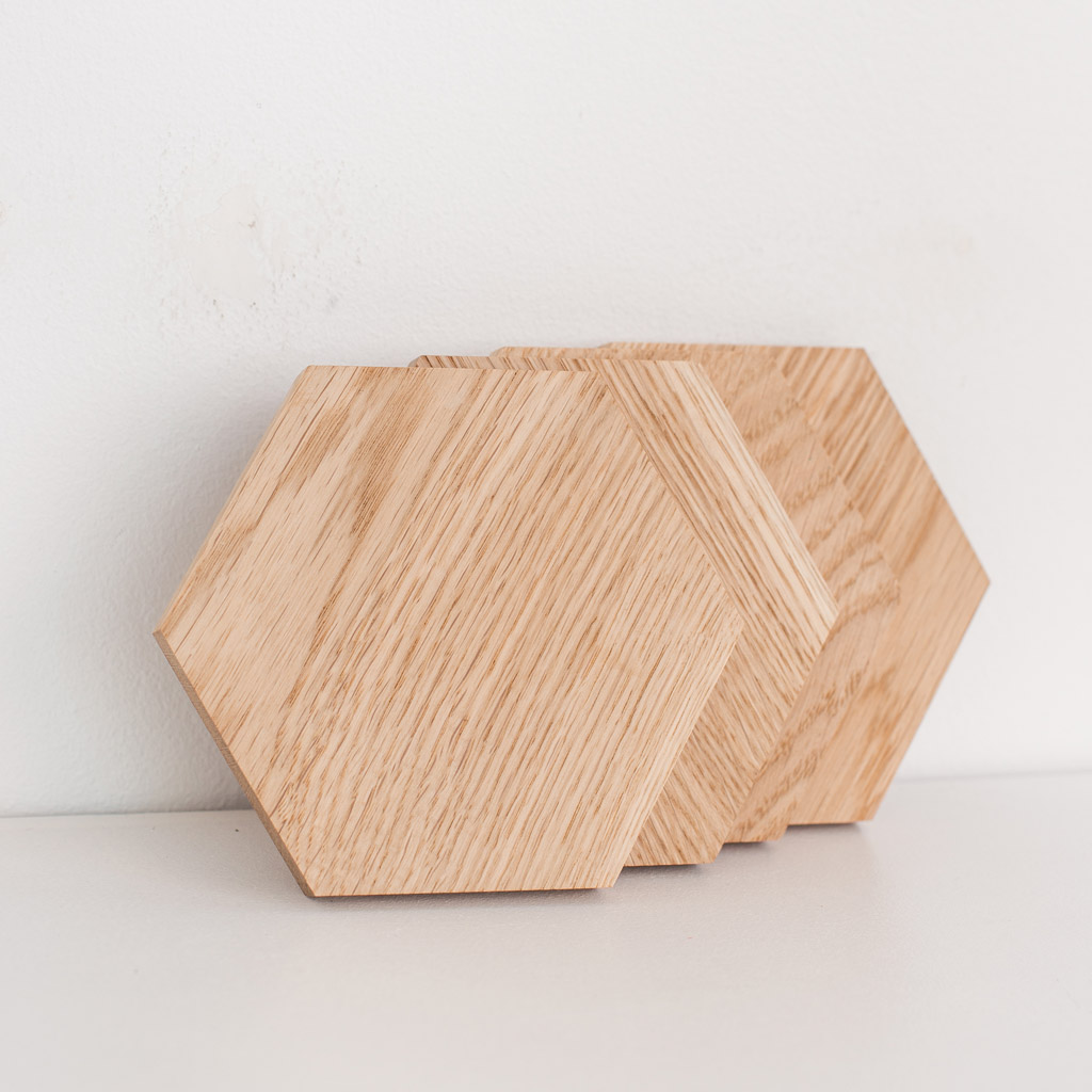 Rio Lindo - Hexagon Coasters - 4er-Set Holz Untersetzer für Gläser 