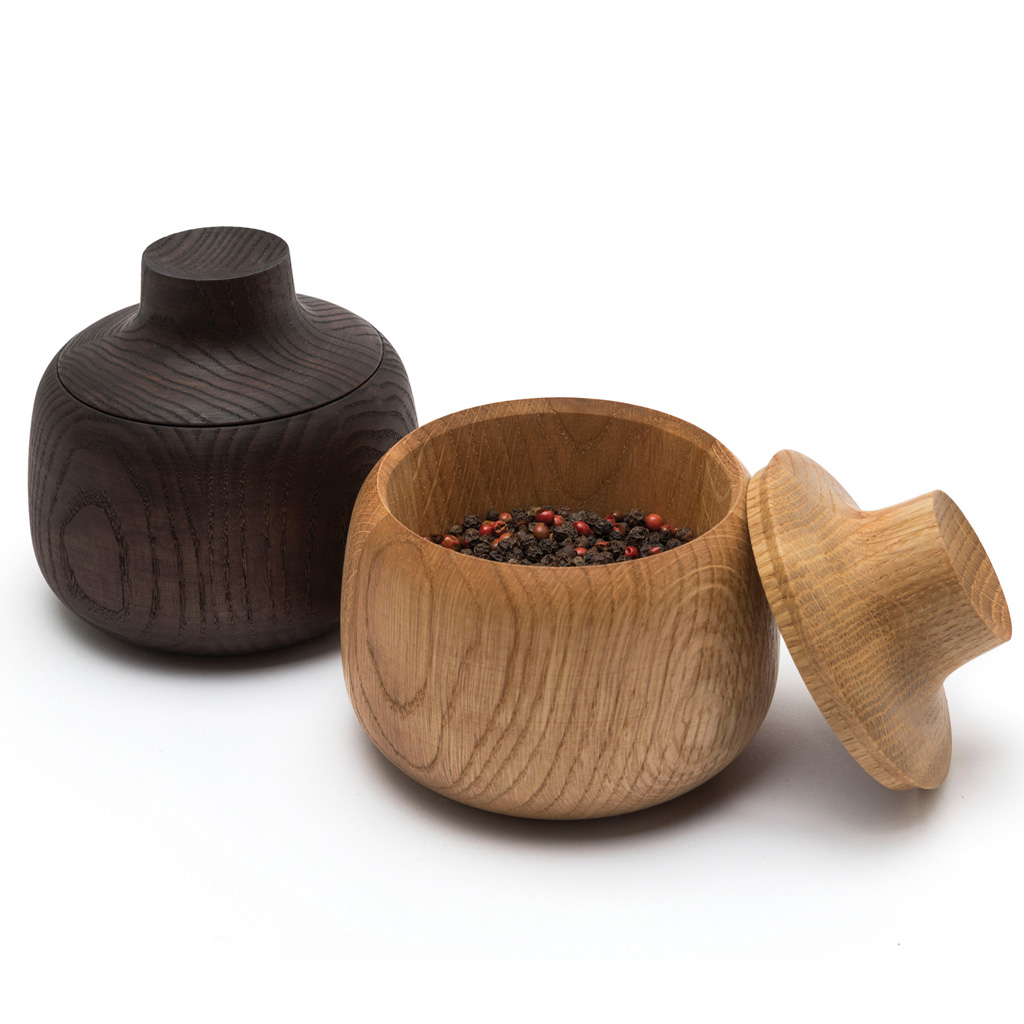 shibui - Bloom - kleine Zuckerdose und Vorratsdose aus Holz mit Deckel