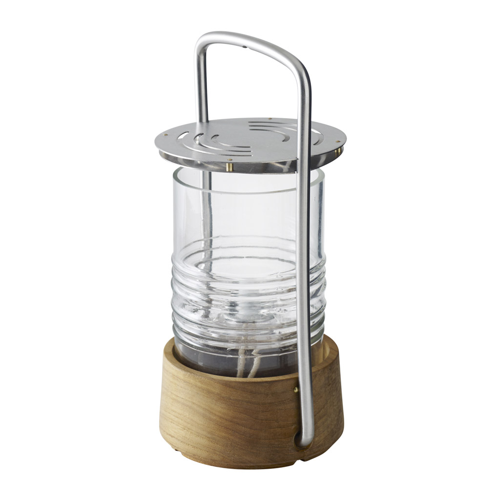 Skagerak - Bollard Oil Lamp - tragbare Öllampe aus Teakholz und Glas