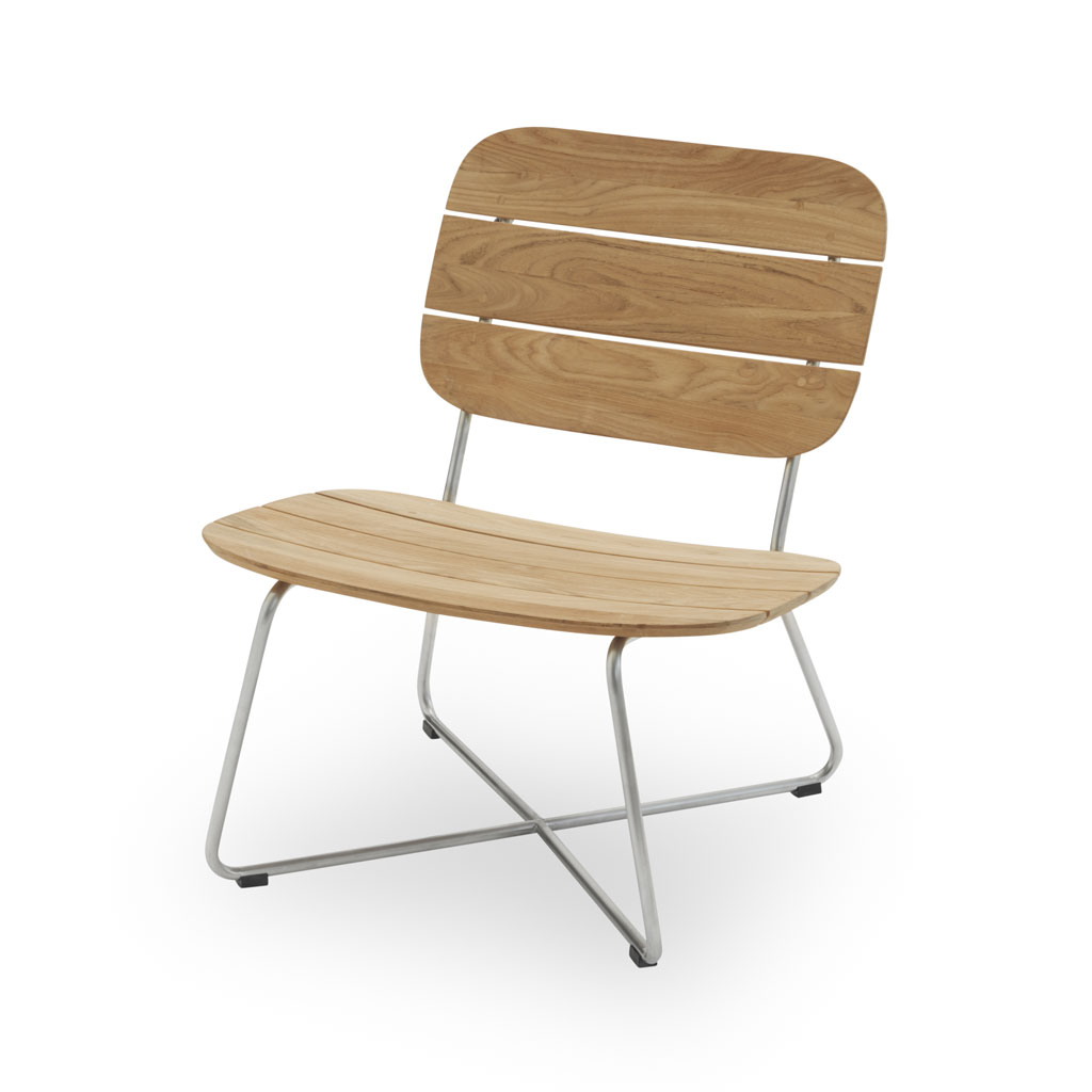 Skagerak - Lilium Lounge Chair - Lounge Stuhl aus  Edelstahl und Teak