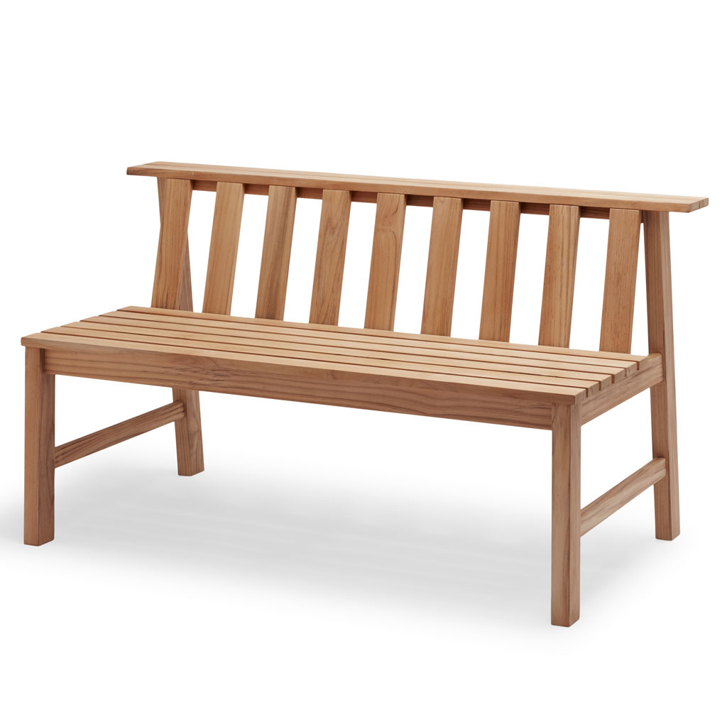 Skagerak - Plank Bench - Design Gartenbank aus Teakholz als 2-Sitzer