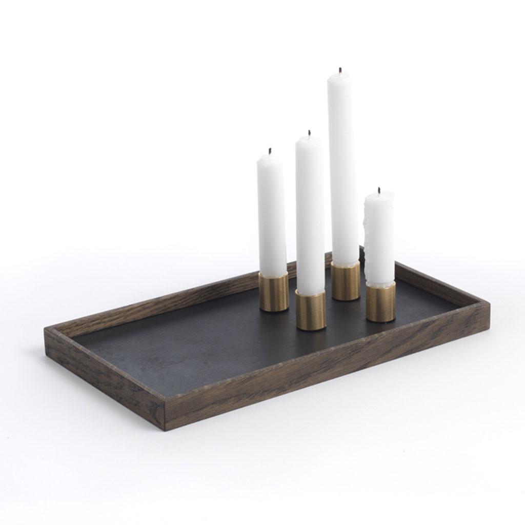 The Oak Men - Candle Tray De Luxe - Tablett aus Holz mit Kerzenhaltern
