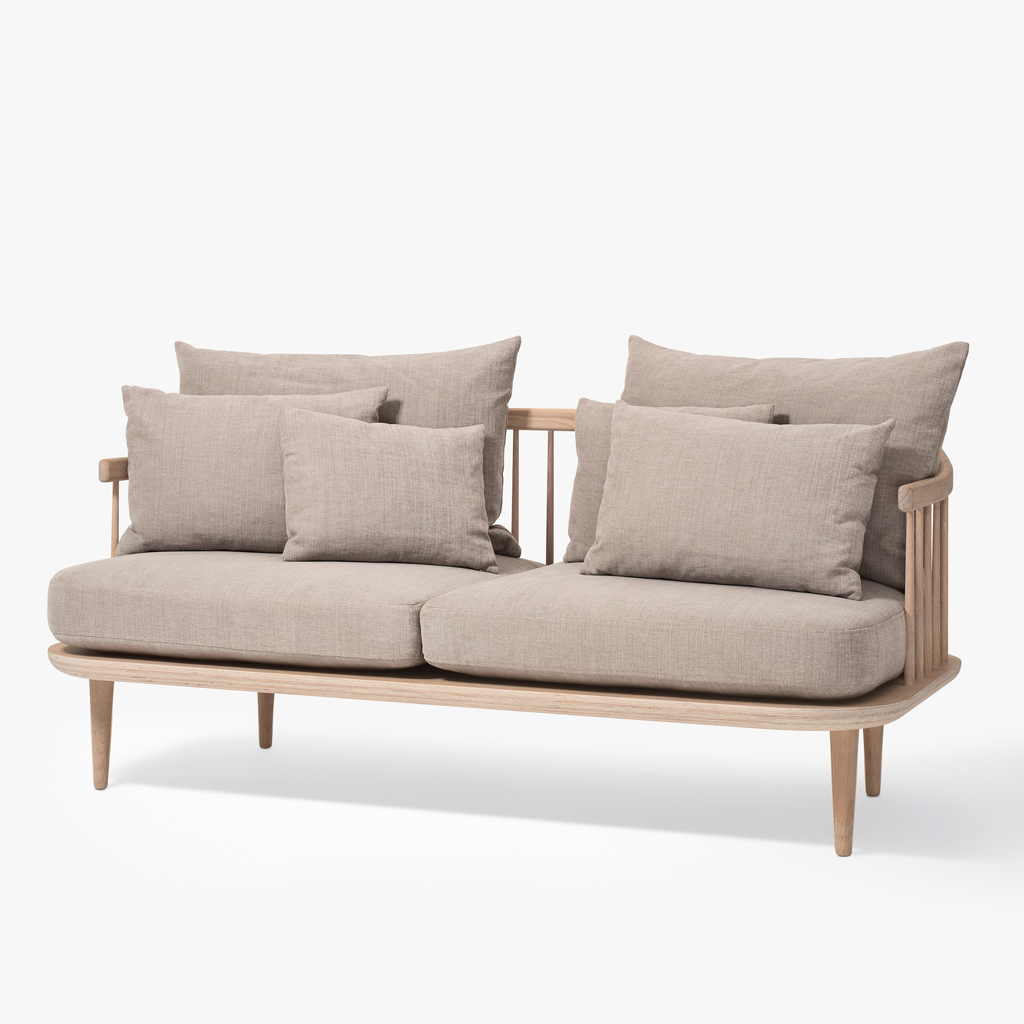undtradition - Fly Sc2 - Design Sofa mit Holzrahmen und Polster - 2-Sitzer