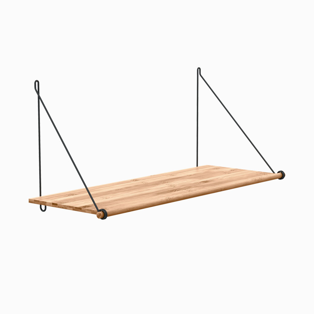 We Do Wood - Loop Shelf - dänisches Design Wandregal aus Holz und Metall